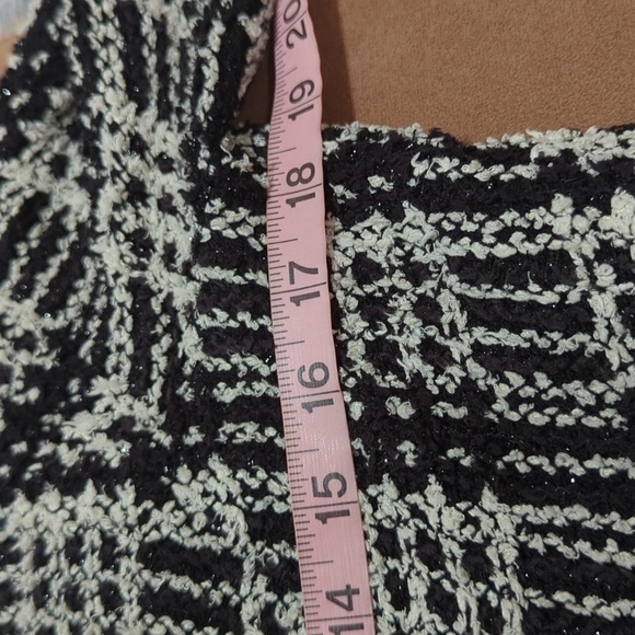 ing Women's Lined Metallic Thread Plaid Cropped Jacket w/Front Zipper Size Large - Picture 9 of 13